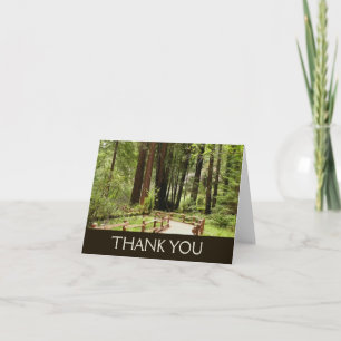 Tarjeta De Agradecimiento Sendero de Muir Woods I Fotografía de Naturaleza
