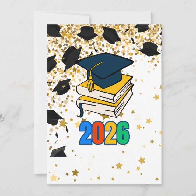 Tarjeta De Agradecimiento Senior 2026 Graduation Graphic - Educational  (Anverso)