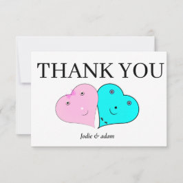 Tarjeta De Agradecimiento señor y señora corazones