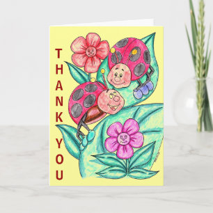 Tarjeta De Agradecimiento Señora Bug Thank You Card
