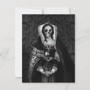 Tarjeta De Agradecimiento Señora Calavera Gótica