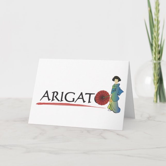 Tarjeta De Agradecimiento Señora de Arigato (Anverso)