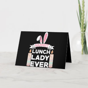 Tarjeta De Agradecimiento Señora del Almuerzo Más Feliz Día de Pascua
