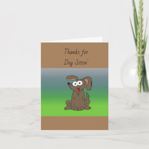 Tarjeta De Agradecimiento Sentado de perros