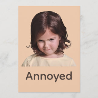 Tarjeta De Agradecimiento Sentimientos de niño enojado