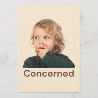 Tarjeta De Agradecimiento Sentimientos de Niños Preocupados