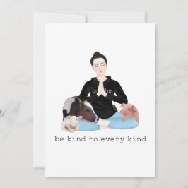 Tarjeta De Agradecimiento ser amable con todos los tipos