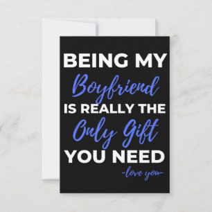 Tarjeta De Agradecimiento Ser Mi Novio Es Realmente El Único Regalo.