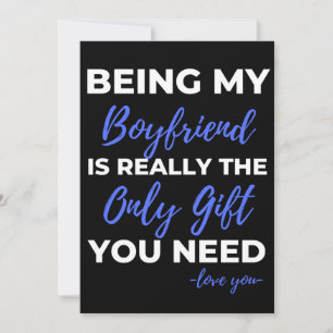 Tarjeta De Agradecimiento Ser Mi Novio Es Realmente El Único Regalo