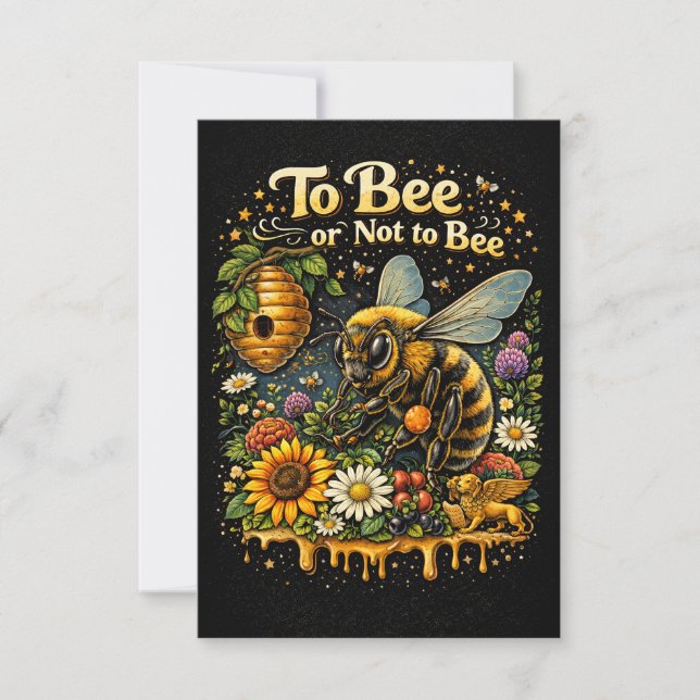 Tarjeta De Agradecimiento Ser o no ser abeja (Anverso)