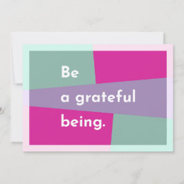 Tarjeta De Agradecimiento Ser un ser agradecido