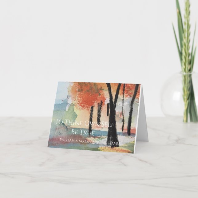 Tarjeta De Agradecimiento Ser Verdadero Para Tu Propio Ser Verdadero (Anverso)