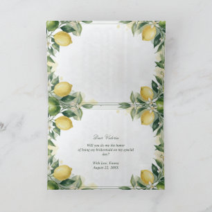 Tarjeta De Agradecimiento ¿Serás dama de honor de Dusty Blue Floral?