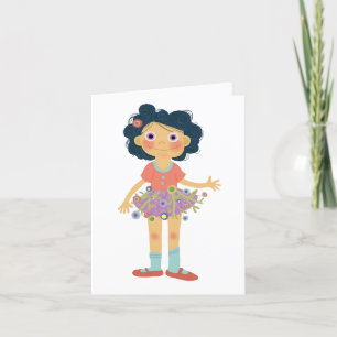 Tarjeta De Agradecimiento ¿Serás mi dama de flores?