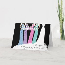 Tarjeta De Agradecimiento ¿Serás mi dama de honor?