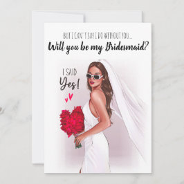 Tarjeta De Agradecimiento ¿Serás mi dama de honor?