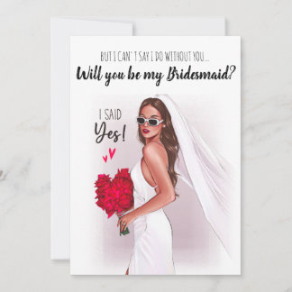 Tarjeta De Agradecimiento ¿Serás mi dama de honor?