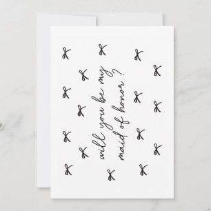 Tarjeta De Agradecimiento ¿Serás mi dama de honor en la fiesta de bodas?