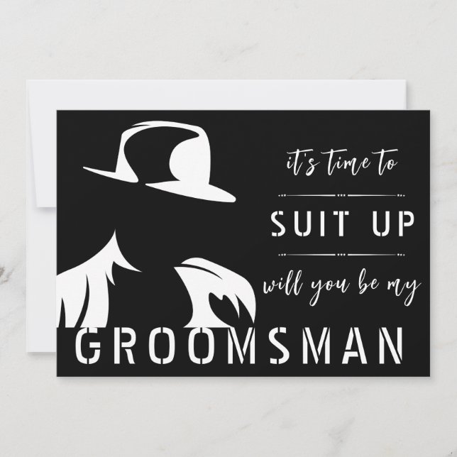 Tarjeta De Agradecimiento ¿Serás Mi Groomsman? (Anverso)
