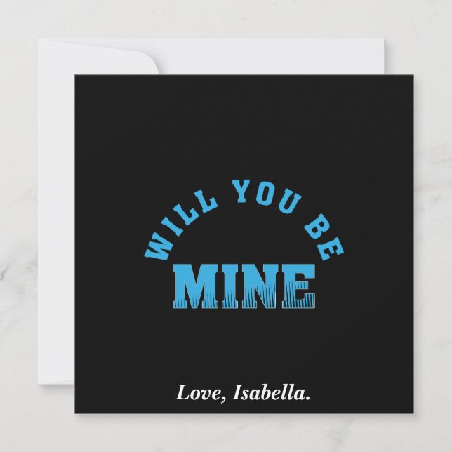 Tarjeta De Agradecimiento Serás Mi Valentín (Anverso)