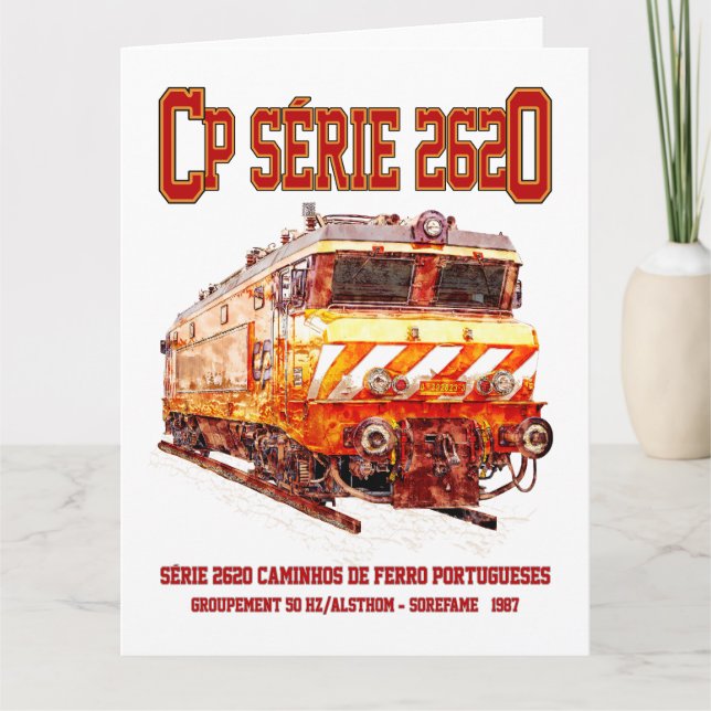 Tarjeta De Agradecimiento Serie 2620 Locomotora Eléctrica. Nez-Casse Loco (Anverso)