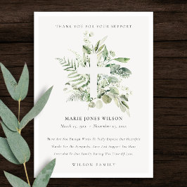 Tarjeta De Agradecimiento Servicio conmemorativo de la Cruz de Foliage de Eu