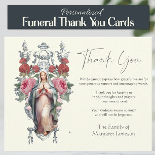 Tarjeta De Agradecimiento Servicio conmemorativo religioso católico Mary Fun