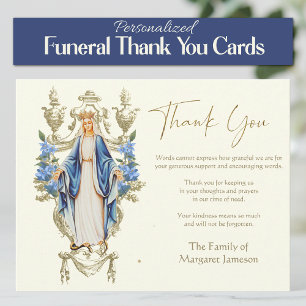 Tarjeta De Agradecimiento Servicio conmemorativo religioso católico Mary Fun