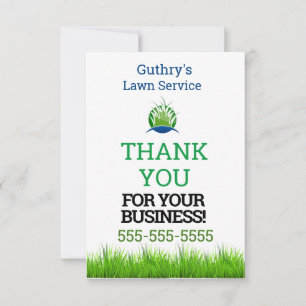 Tarjeta De Agradecimiento Servicio Lawn