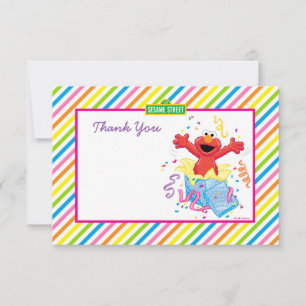 Tarjeta De Agradecimiento Sesame Street   Cumpleaños de niña de Elmo