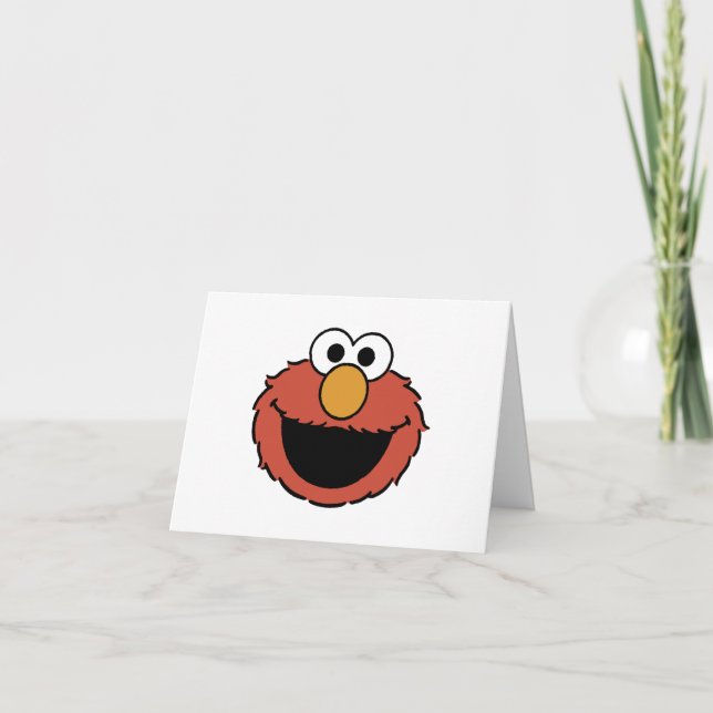 Tarjeta De Agradecimiento Sesame Street | Elmo Birthday Thank You Card (Anverso)