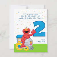 Sesame Street Elmo Chugga Chugga Dos Dos Cumpleaño