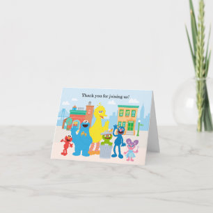 Tarjeta De Agradecimiento Sesame Street Escena del barrio