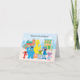 Tarjeta De Agradecimiento Sesame Street | Neighborhood Scene