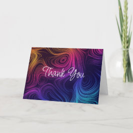 Tarjeta De Agradecimiento Sesenta Círculos De Vibe Y Patrón De Swirls Gracia
