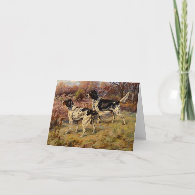 Tarjeta De Agradecimiento Setters de Edmund Henry Osthaus (Anverso)