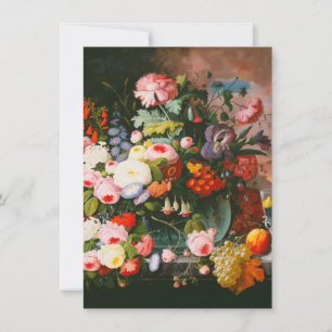 Tarjeta De Agradecimiento Severin Roesen - todavía vida de flores y de la