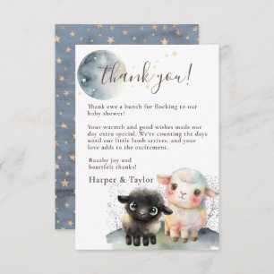 Tarjeta De Agradecimiento Sexo cordero Baby Shower neutro