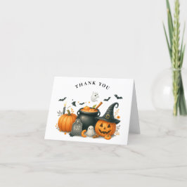 Tarjeta De Agradecimiento Sexo de calabaza suave Baby Shower de Halloween ne