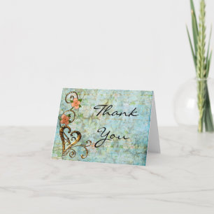 Tarjeta de agradecimiento ShabbyChic Vintage