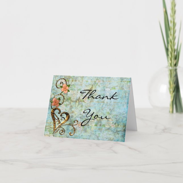 Tarjeta de agradecimiento ShabbyChic Vintage (Anverso)