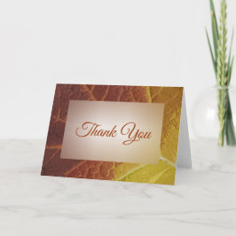 Tarjeta De Agradecimiento Shades of Autumn Leaf Gracias