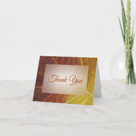 Tarjeta De Agradecimiento Shades of Autumn Leaf Gracias