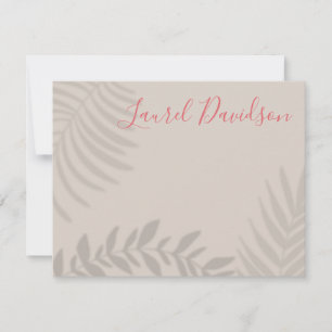 Tarjeta De Agradecimiento Shadow Palm Tan