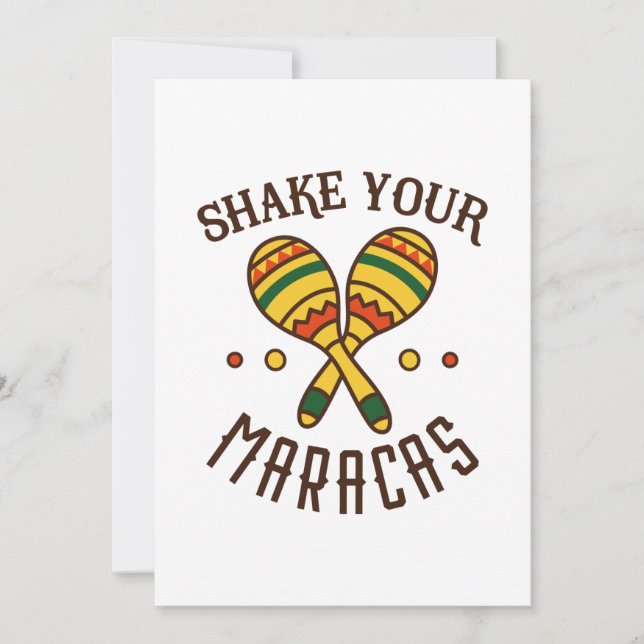 Tarjeta De Agradecimiento Shake Your Maracas (Anverso)