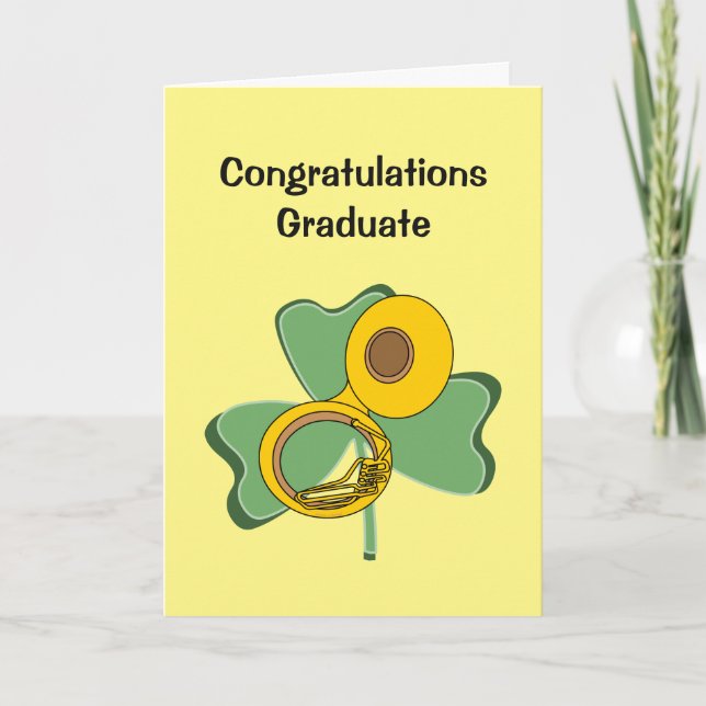 Tarjeta De Agradecimiento Shamrock Tuba (Anverso)
