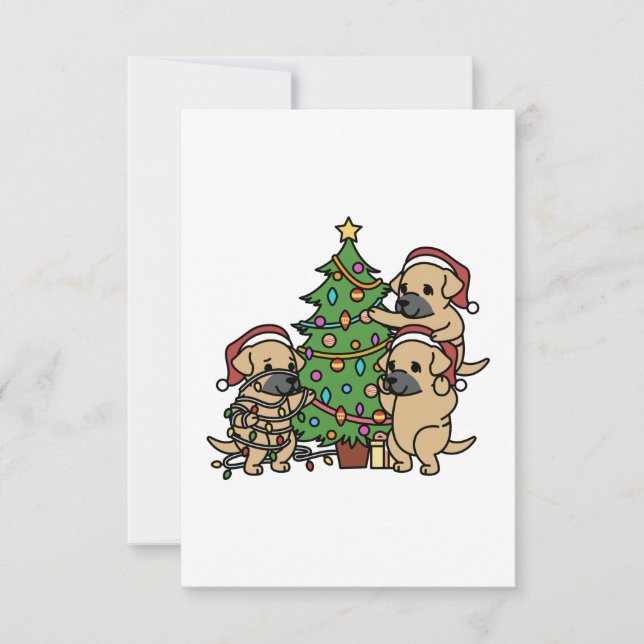 Tarjeta De Agradecimiento Shar Pei Christmas Tree (Anverso)