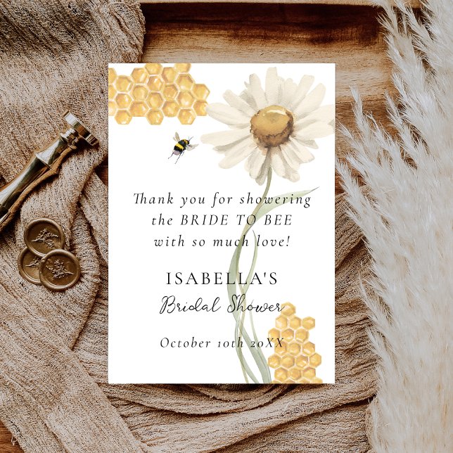 Tarjeta De Agradecimiento She Found Her Honey Personalized Bridal Shower (Subido por el creador)