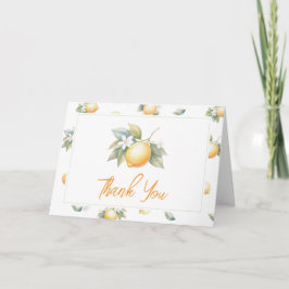 Tarjeta De Agradecimiento She Found Her Main Squeeze Lemon Bridal Shower