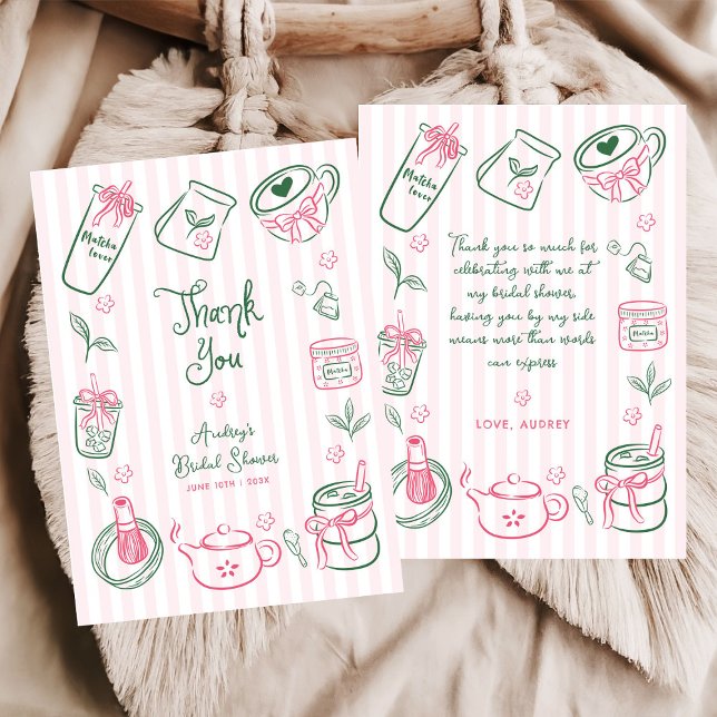 Tarjeta De Agradecimiento She Found Her Perfect Matcha Green  Bridal Shower (Subido por el creador)